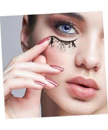 DRESSOOS 4 Pairs Halloween Eyeliner Stickers Red Eyeshadow Temporary Eye Makeup Stickers Trendy Stickers Pvc - Buy Online on GoSupps.com