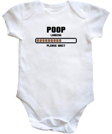 Hippowarehouse Poop Loading Please Wait baby vest bodysuit (short sleeve) boys girls