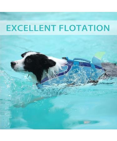 Dog Life Jacket - Adjustable Pet Floatation Vest for Safety in Water - Blue - Small - Buy Online on GoSupps.com