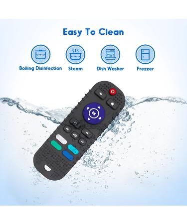 NPET Teething Toy for Babies 6-12 Months - Remote Control Shape Teether for Sore Gums Relief - Soft Silicone BPA Free Baby Teething Toy for Toddler Boys and Girls (Black) - Buy Online on GoSupps.com