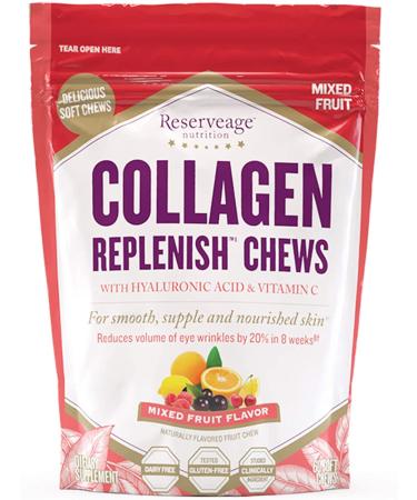 ReserveAge Nutrition Collagen Replenish Mixed Fruit Flavor 60 Soft Chews - Buy Online on GoSupps.com