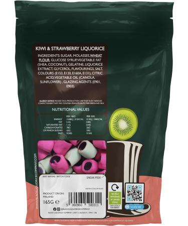 Black Liquorice Company - Kiwi and Strawberry Liquorice 3 x 165g - Buy Online on GoSupps.com