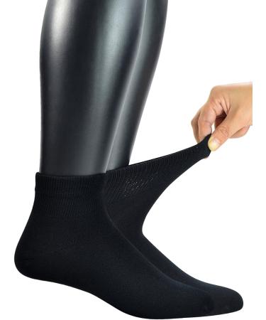 Yomandamor Men's Bamboo Non-binding Ankle Diabetic Socks (5 Pairs, Big and Tall Sizes) - Buy Online on GoSupps.com