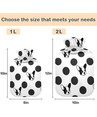 Naanle Polka Dots Hot Water Bottle - 2L Large Transparent Dog Mop for Pain Relief & Cold Therapy | Ideal Hand & Feet Warmer - Buy Online on GoSupps.com