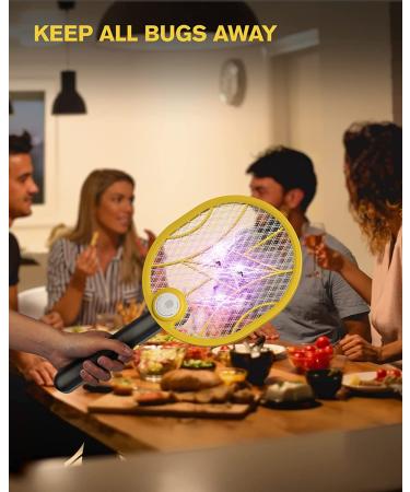 Sahara Sailor Electric Fly Swatter 2-IN-1 Bug Zapper with UV Light | Rechargeable & High-Voltage | Foldable Mosquito Zapper for Indoor & Outdoor Use - Buy Online on GoSupps.com