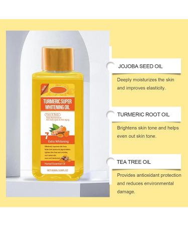 Turmeric Body Whitening Oil 100ml Turmeric Super Whitening Oil Body Whitening Oil Whitening Slow-Aging Firming Removing Black Spots - Buy Online on GoSupps.com