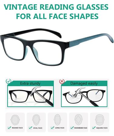 Eyekepper 4 Pack Reading Glasses - Stylish Pattern Design for Men & Women +0.50 Diopters - International Shipping Available - Buy Online on GoSupps.com