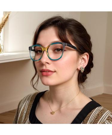 Shop Cat-Eye Blue Light Blocking Reading Glasses for Men & Women - Lightweight 3-Pack in Brown Blue & Red - Magnifying Eyeglasses 2.0x - Buy Online on GoSupps.com