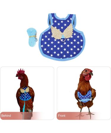BESPORTBLE Chicken and Duck Vest Pet Harness Adjustable Hen Soft Harness Small Dog Harness Chicken Chest Blue - Buy Online on GoSupps.com