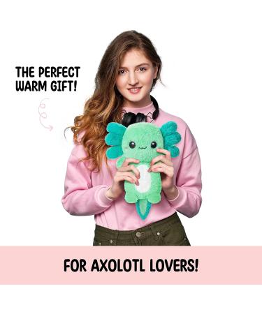 Mint Axolotl Microwavable Heating Pad - Cute Kawaii Plushie for Women and Kids - Hot/Cold Therapy Stuffed Animal - Perfect Axolotl Gift - Buy Online on GoSupps.com