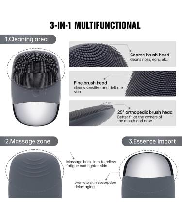 Sonic Facial Cleansing Brush Electric Silicone Face Brush and Massager Waterproof Silicone Face Scrubber for Deep Cleansing Exfoliating Blackhead Removing Rechargeable (Color : Blue) - Buy Online on GoSupps.com