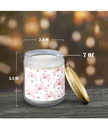 Orange Lemon Scented Candles - 7 oz Aromatherapy Jar Gift Set for Women | Long Lasting Pink Pig Design - Perfect Birthday Gift - Buy Online on GoSupps.com