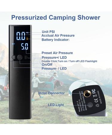 Glolaurge Portable Solar Shower with Electric Pump - 4 Gallons Beach Trip, Camping, Hiking - Buy Online on GoSupps.com