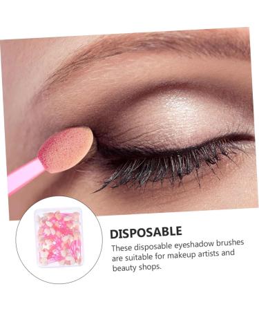 Mipcase 50pcs Double Ended Eyeshadow Brush Eye Shadow Makeup Brush Woman Makeup Tools Plastic Rod Girl - Buy Online on GoSupps.com