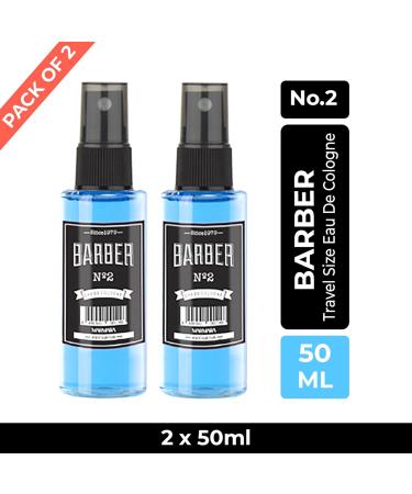 Marmara Barber Cologne - Best Choice of Barbers and Traditional Shaving Fans No:2 Series (50ml x 2 Bottles) - Buy Online on GoSupps.com