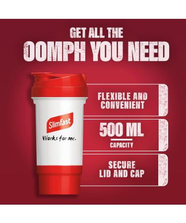SlimFast Leak Proof Shaker Bottle with Storage Compartment 500 ml - Buy Online on GoSupps.com