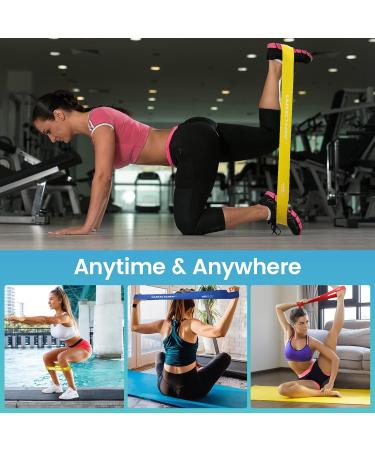 Shop Resistance Bands Set for Workout | Exercise Loop Bands for Men & Women | Ideal for Stretching Crossfit Home Fitness & Physical Therapy - Set of 5 Multicolor - Buy Online on GoSupps.com