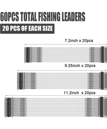 KINBOM 60pcs Stainless Steel Fishing Leader Line with Swivel Buckles - Ideal for Saltwater & Freshwater Fishing Tackle - Buy Online on GoSupps.com