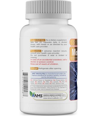 Motility Max Supports Sperm Motility & Reproductive Health Promotes Healthy Blood Flow Libido & Testosterone Levels Antioxidant Formula with L-Arginine L-Carnitine & Essential Nutrients 60 Capsule - Buy Online on GoSupps.com
