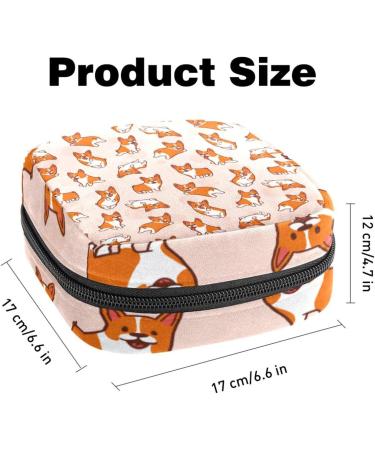 Portable Women's Menstrual Cup Bags - Cute Corgi Designs for Teens | Stylish & Functional - Buy Online on GoSupps.com