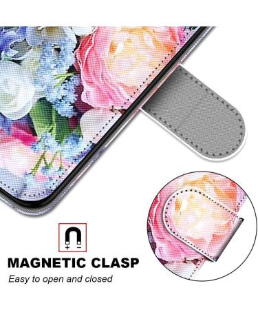 Premium Nadoli Leather Phone Case for Samsung Galaxy J6 Plus - Colorful Pink Bouquet Magnetic Stand & Card Box Wallet - Buy Online on GoSupps.com
