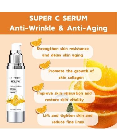 Hydrating Serum - Vitamin C Serum for Face - Hyaluronic Acid Serum for Face - Skin Care Face Serum - Dark Spot Correcting Glow Serum - Anti Aging & Wrinkle Vitamin C Serum - Face Serum for Women - Buy Online on GoSupps.com