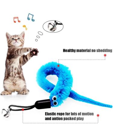 Cobee 12pcs Cat Worm Toy Refills Cat Wand Toy Replacement Refills Furry Tail Worm with Bells Assorted Teaser Refills with Bell for Cat Kitten Worm Refills Attachment for Cat Wand - Buy Online on GoSupps.com