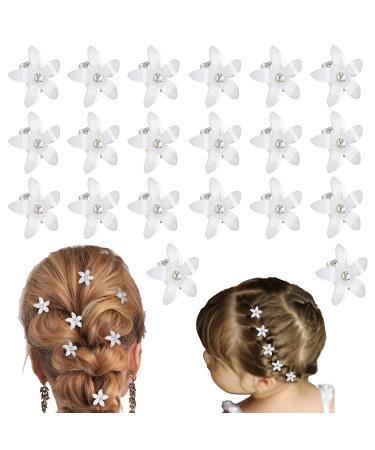 Paifeancodill Baby Girl Mini Hair Claw Clips 20 Pcs Small Flower Hair Clips Mini Claw Clips Sweet Artificial Bangs Clips Decorative Hair Accessories for Women Girls Flower Hair Bangs Pin (flower)