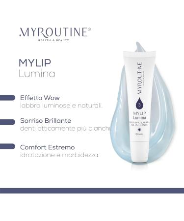  MyRoutine Health & Beauty MyLip Lumina - Lip Balm with Light Effect and Deep Hydration with Vitamin C Sweet Almond Oil and Shea Butter for Soft Lips and a Bright Smile - By Maurizia Furno - Buy Online on GoSupps.com