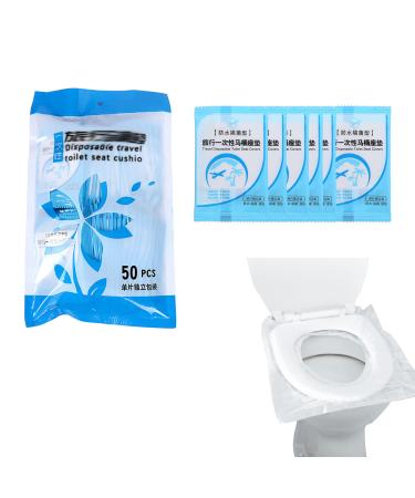 XXYXXY 50 Pieces of Disposable Travel Toilet seat Waterproof Portable WC seat Cushion Toilet seat Travel Business Convenient Toilet Daily Independent Packaging