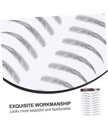 3 sheets Eyebrow False Artificial Fake Brow Sticker Transfer Eyebrows Temporary Imitation Decal 1 count (Pack of 1) Black - Buy Online on GoSupps.com