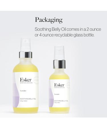Esker Natural Soothing Belly Oil - Plant-Based Cruelty-Free Clean Beauty (2 oz) for Pregnancy Relief - Buy Online on GoSupps.com
