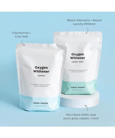 Clean Mama Natural Oxygen Whitener & Stain Remover - 2 Pack (2.53 lbs) - Color-Safe Bleach Alternative - Plant-Derived Powder - Lemon Scent - Buy Online on GoSupps.com