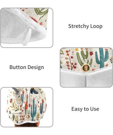 Cowboy Boot Hair Towel 2 Pack | Super Absorbent Quick Dry Hair Turbans for Women & Girls - Buy Online on GoSupps.com