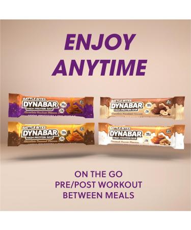 Battle Bites Dynabar Chocolate Fondant High Protein Bars 12x60g - Vegetarian Friendly, Low Sugar, Non-GMO - 18g Protein, 242 Calories - Made in UK - 12 Count Pack - Buy Online on GoSupps.com