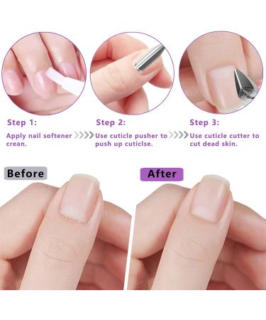 Professional Stainless Steel Cuticle Trimmer & Pusher Set - Durable Manicure & Pedicure Tools in Pink - Buy Online on GoSupps.com