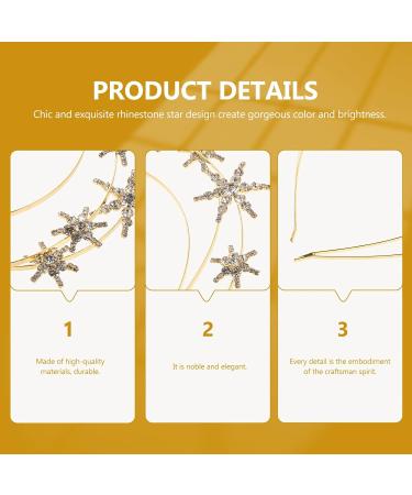 Fomiyes Crystal Hair Band | Star Tiara with Rhinestones | Multi-Layer Bridal Jewelry & Headdress for Women & Girls | Gold-Colored Wedding Hair Accessory - Buy Online on GoSupps.com