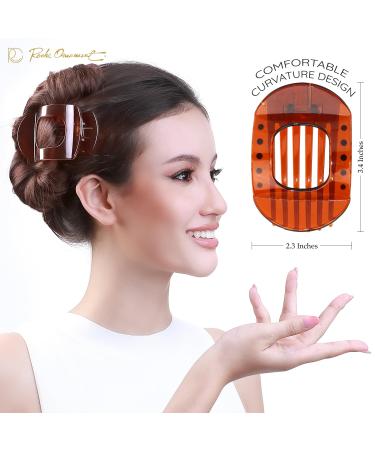 RC ROCHE 6-Pack Large Teeth Non-Slip Hair Clips for Thick Hair - Medium Brown Claw Set for Women & Girls - Buy Online on GoSupps.com
