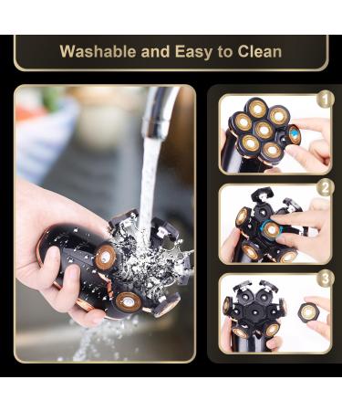 Shop 7D Electric Head Shavers for Bald Men | 5-in-1 Waterproof Rotary Grooming Kit with LED Display - Rechargeable & International Shipping - Buy Online on GoSupps.com