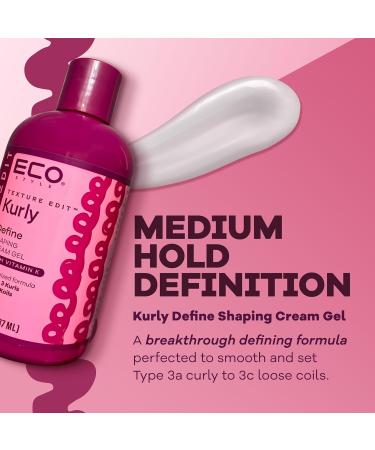 Eco Style Kurly Define Shaping Cream Gel - Sulfate-Free Medium Hold for Type 3 Curly Hair - 8 oz - Buy Online on GoSupps.com