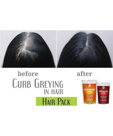 Herbal Hair Growth Powder | 7-in-1 Hair Mask Combo | Amalaki, Bhringraj, Brahmi, Soapnut, Shikakai, Aloe Vera & Hibiscus | 100g each | Resealable Pack - Buy Online on GoSupps.com