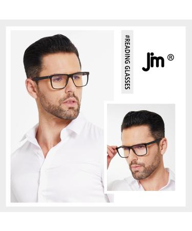 JM 3 Pack Anti Blue Light Reading Glasses for Men & Women | Rectangle Frame | UV Protection | 2.0x Magnification - Buy Online on GoSupps.com