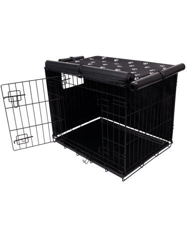 Pet Prime Dog Crate Cover Indoor Durable Windproof Kennel Cage Cover Puppy Eliminate Polyester Dog Anxiety Fit for 24 30 36 42 48 Inches Wire Dog Crate for Small and Large Dogs 24 Inch (24