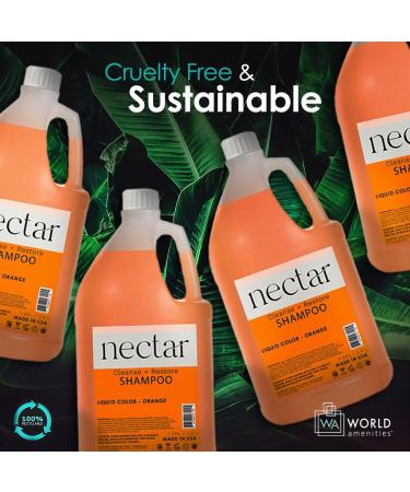 Nectar Shampoo 1 Gallon | Sweet Orange Blossom Scent | Hotel Amenities & Airbnb Rentals | All Hair Types - 3.8L Refill Bottle with Pump - Buy Online on GoSupps.com