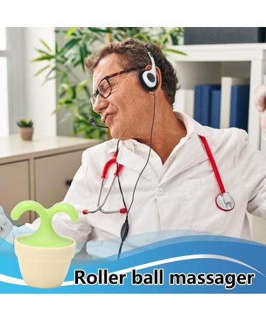 Buy Manual Massage Ball - Cute Flowerpot Scroll Roller for Neck Waist & Spine Relief - Ideal Mini Massager - Buy Online on GoSupps.com