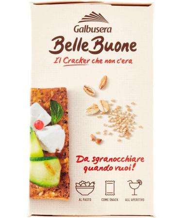  Italian Gourmet E.R. Galbusera Belle Buone Whole Grain Cracker with 5 Cereals: Rye Oats Written Quinoa and Buckwheat. 200g + Italian Gourmet Polpa 400g - Buy Online on GoSupps.com