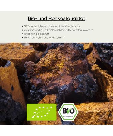 Organic Chaga Mushroom - Wild Collection from Finland - 100g for Chaga Tea - Natural Untreated & Pollutant-Free - Buy Online on GoSupps.com