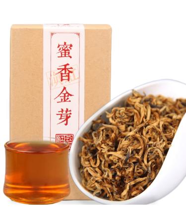 HQZM Yunnan Kong Fu Black Tea 100g Dianhong Golden Buds Black Tea Honey Scent Loose Leaf Tea