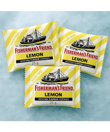 Citron 3x25g - Lot de 3 Bonbons Menthol s au Go t Ciron Rafra chissants et Id aux pour Soulager la Gorge - Parfait pour les Amateurs de Saveurs Originales - Compatible avec Fisherman's Friend .826