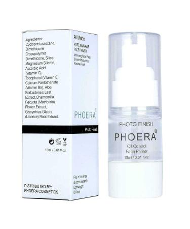Phoera Face Primer Invisible Pores Base Oil Control Added vitamins Makeup Base Pore Filler Moisturiser Matte Finish Long Lasting Makeup Skin Pore Minimizer UK Cosmetics AquaPurity (18ml Primer) - Buy Online on GoSupps.com